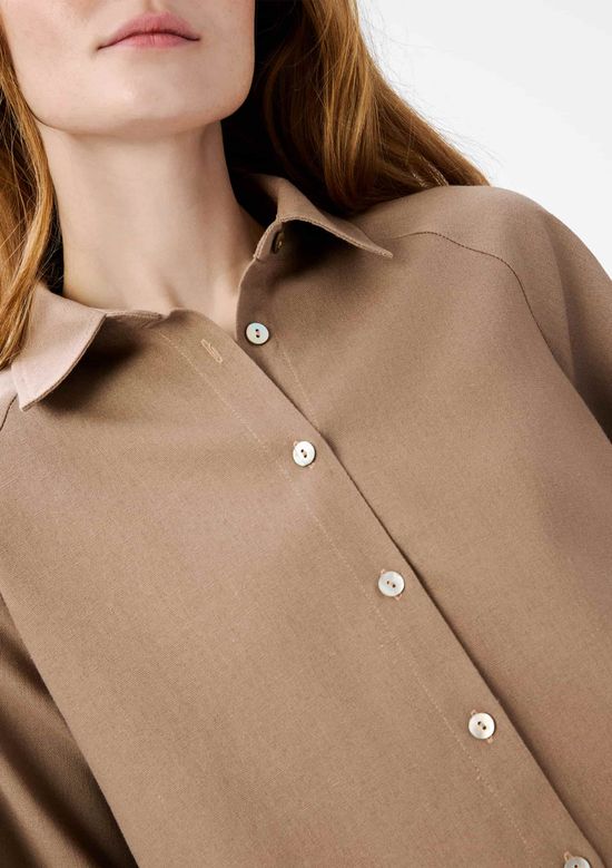 Foto do produto: Camisa Feminina Meia Manga Evasê - Marrom