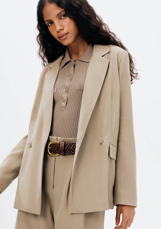 Foto do produto: Blazer Feminino Transpassado - Bege