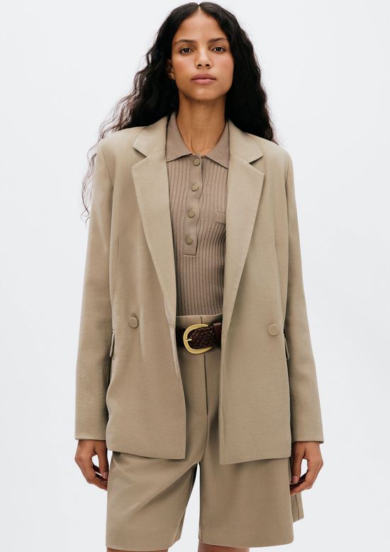 Foto do produto: Blazer Feminino Transpassado - Bege