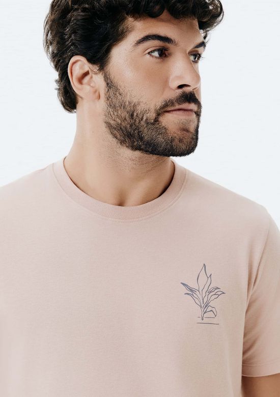 Foto do produto: Camiseta Masculina Manga Curta Com Estampa - Rosa
