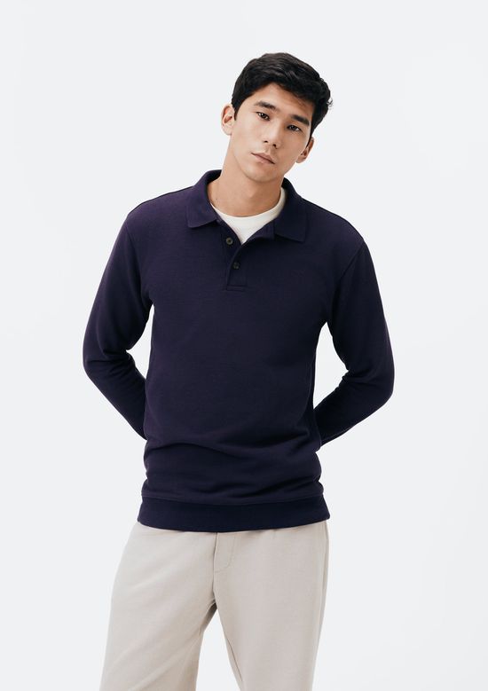 Foto do produto: Polo Masculina Regular em Moletom - Azul