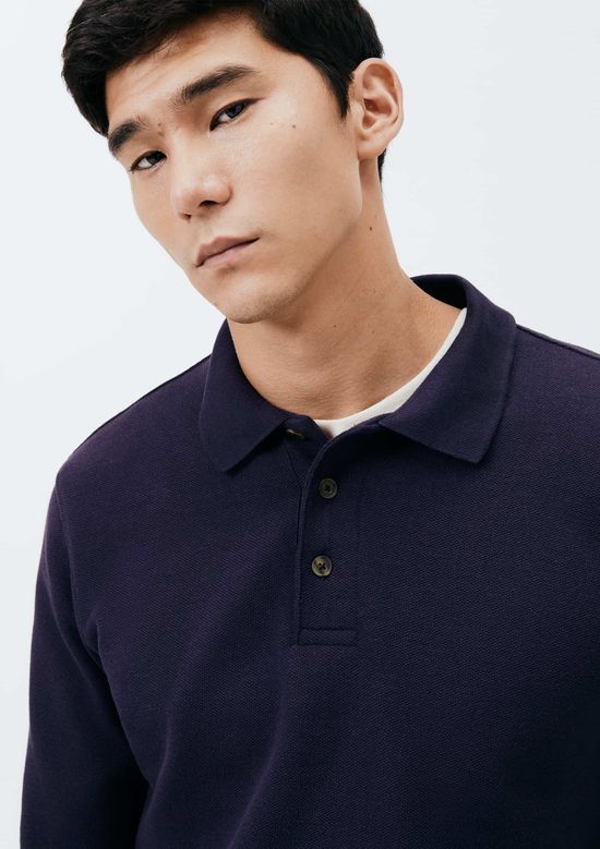 Foto do produto: Polo Masculina Regular em Moletom - Azul