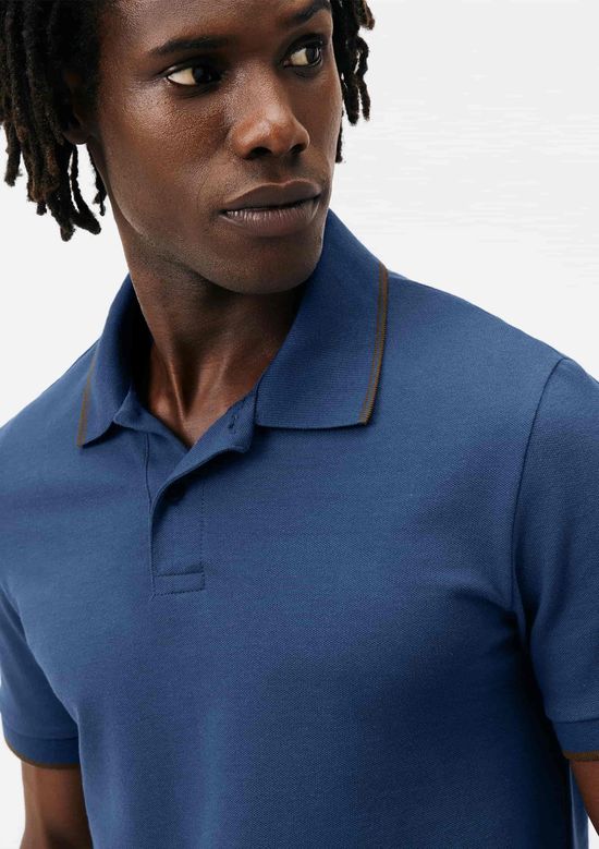 Foto do produto: Camisa Polo Básica Masculina Manga Curta Em Piquet - Azul