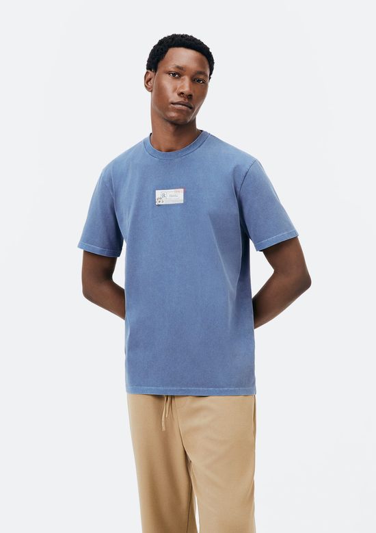 Foto do produto: Camiseta Masculina Manga Curta Com Bordado - Azul