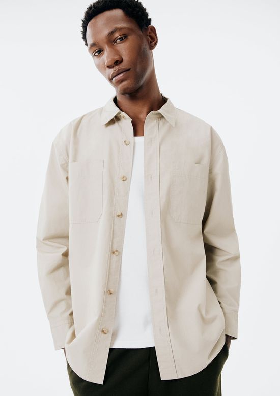 Foto do produto: Camisa Masculina Regular com Bolso Frontal - Bege