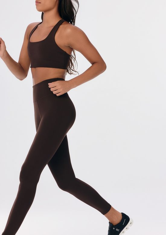 Foto do produto: Calça Legging Esportiva Feminina Com Fio LYCRA® - Marrom