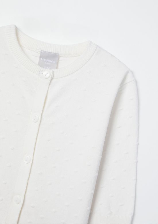 Foto do produto: Casaco Bebê Menina Manga Longa em Tricô - Off white