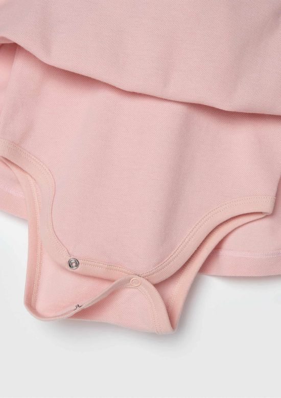 Foto do produto: Body Vestido Bebê Menina Gola Polo Hering Kids - Rosa