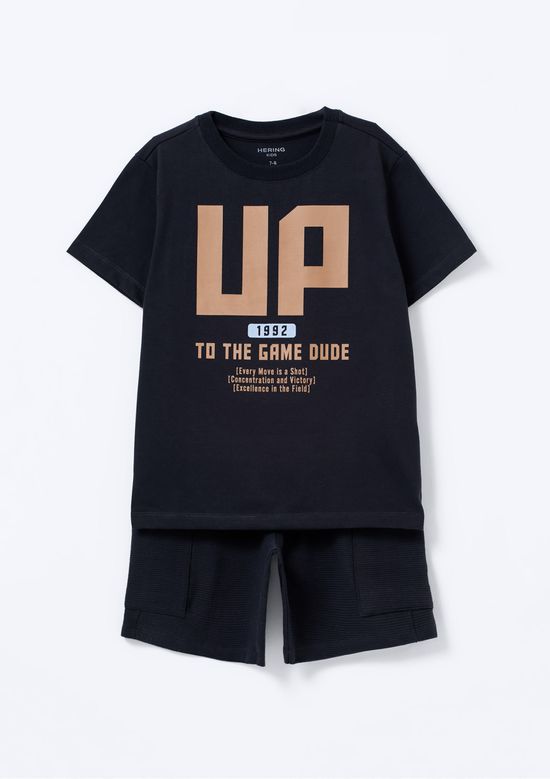 Foto do produto: Conjunto Infantil Menino Oversized Estampado - Azul