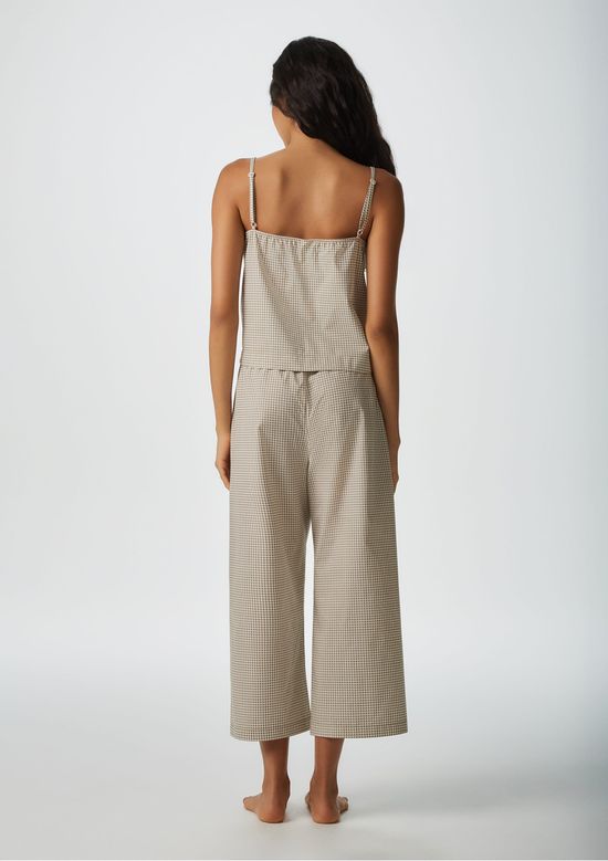 Foto do produto: Pijama Longo Feminino Xadrez - Marrom