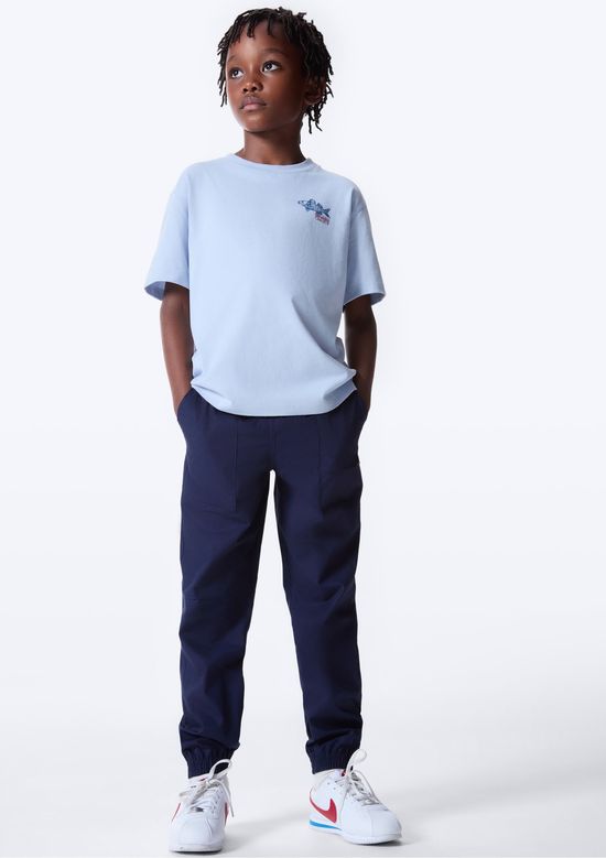 Foto do produto: Calça Infantil Menino Jogger Cós Em Ribana - Azul