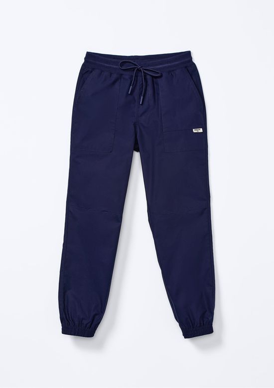 Foto do produto: Calça Infantil Menino Jogger Cós Em Ribana - Azul