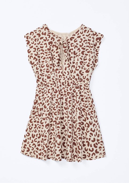 Foto do produto: Vestido Curto Infantil Animal Print - Nude