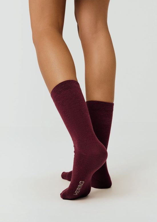 Foto do produto: Meia Cano Longo Unissex Em Malha - Vinho