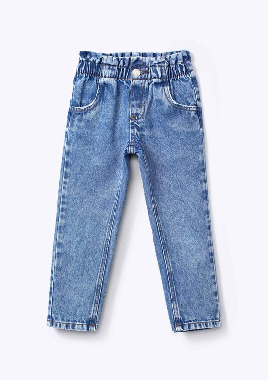 Foto do produto: Calça Infantil Menina Paper Bag Jeans - Azul