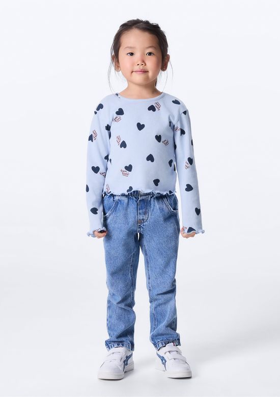 Foto do produto: Calça Infantil Menina Paper Bag Jeans - Azul