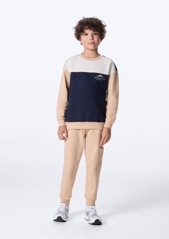 Foto do produto: Conjunto De Moletom Infantil Menino Com Estampa - Bege