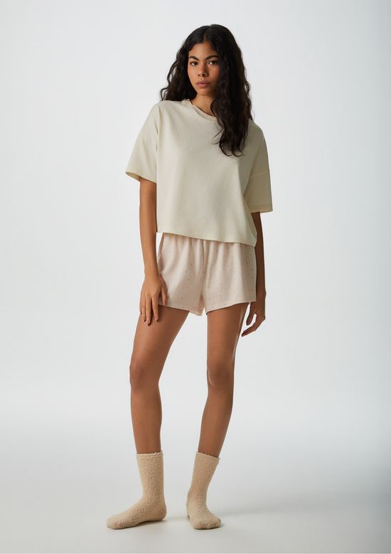 Foto do produto: Pijama Curto Feminino Box Estampado - Rosa