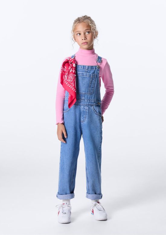 Foto do produto: Jardineira Infantil Unissex Jeans - Azul