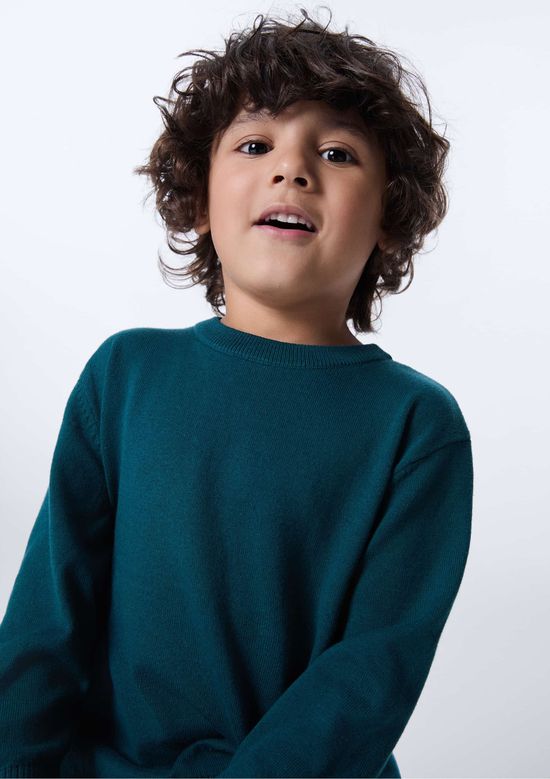 Foto do produto: Blusão Infantil Menino Regular Com Decote Redondo - Verde