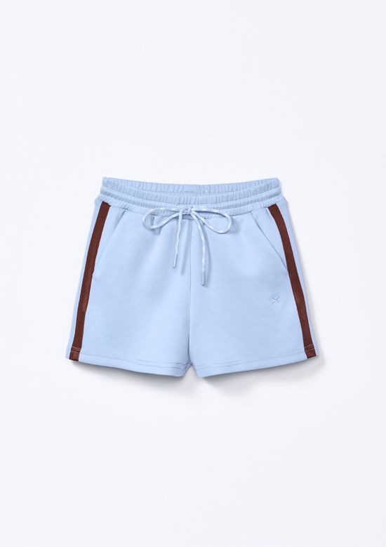 Foto do produto: Shorts Infantil Menina Reto Faixas Laterais - Azul