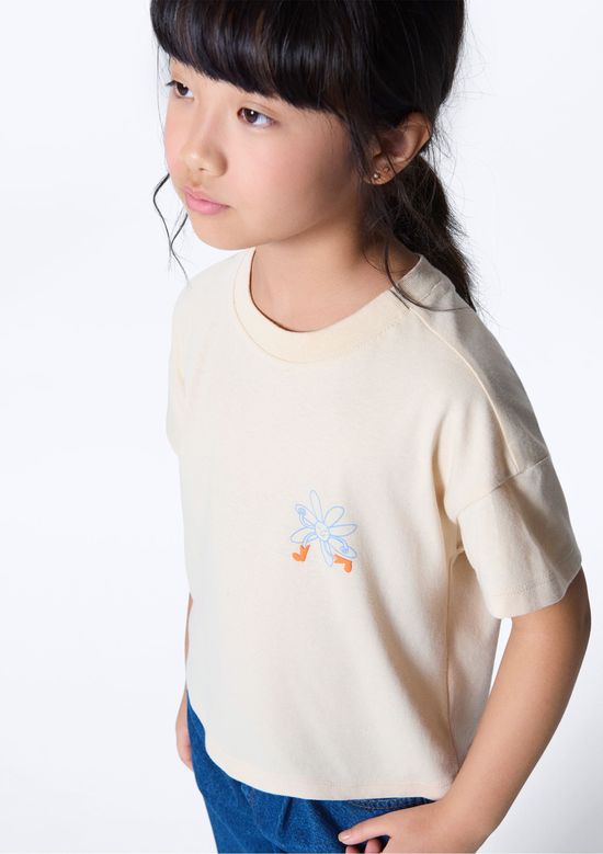 Foto do produto: Blusa Infantil Menina Estampa Em Relevo - Nude