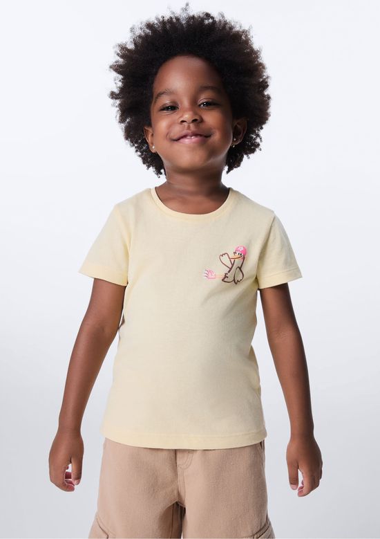 Foto do produto: Blusa Infantil Menina Toddler Com Estampa - Amarelo