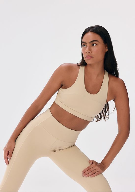 Foto do produto: Top Esportivo Cruzado Alta Sustentação - Bege