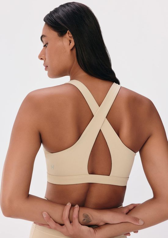 Foto do produto: Top Esportivo Cruzado Alta Sustentação - Bege
