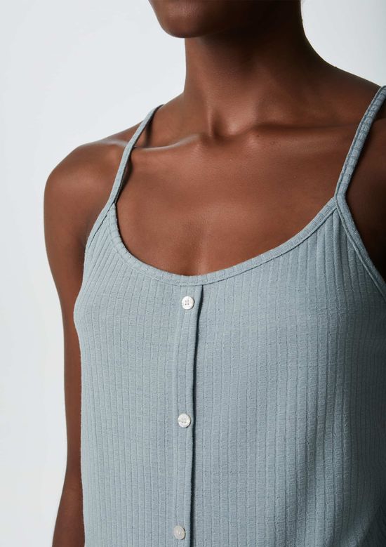 Foto do produto: Pijama Curto Feminino Canelado - Azul