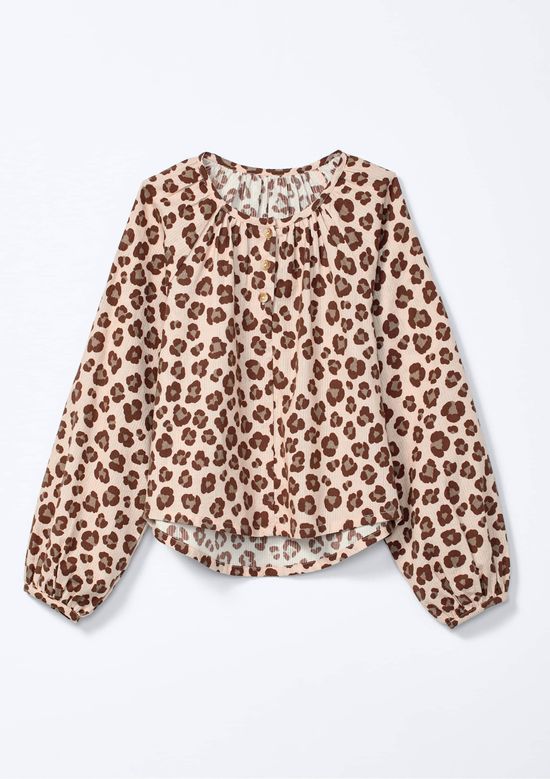 Foto do produto: Bata Infantil Menina Texturizada Estampada - Nude