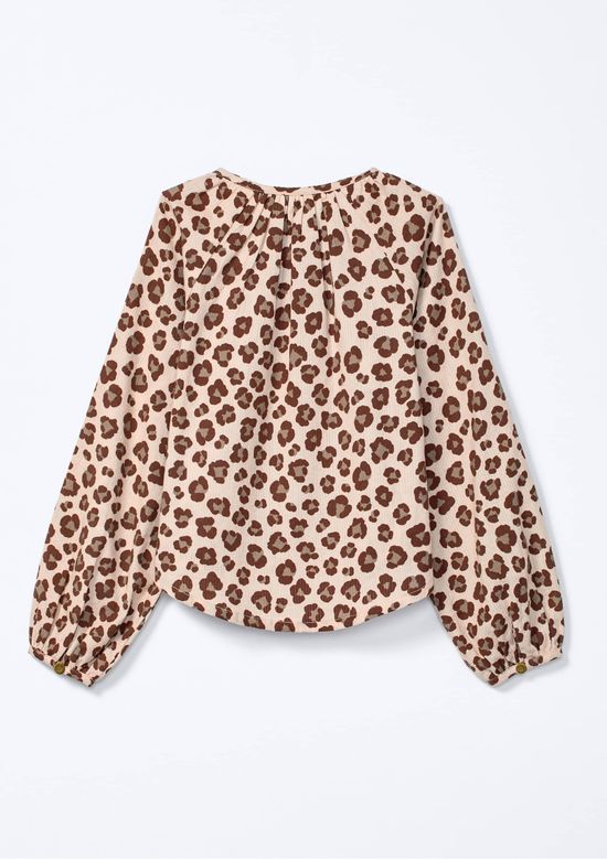 Foto do produto: Bata Infantil Menina Texturizada Estampada - Nude