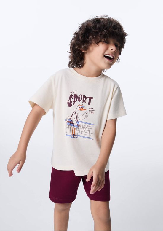 Foto do produto: Conjunto Curto Infantil Menino Toddler - Off white