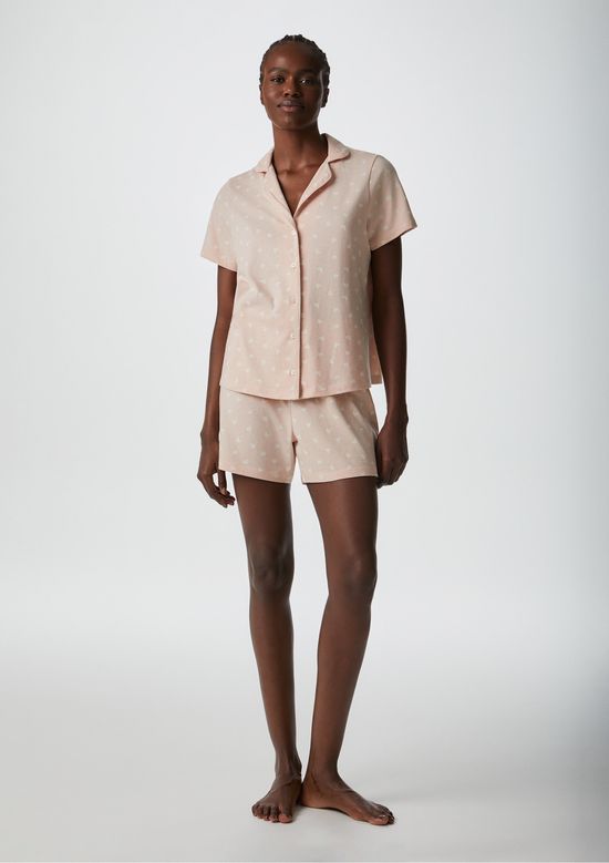 Foto do produto: Pijama Curto Feminino Americano Estampado - Rosa