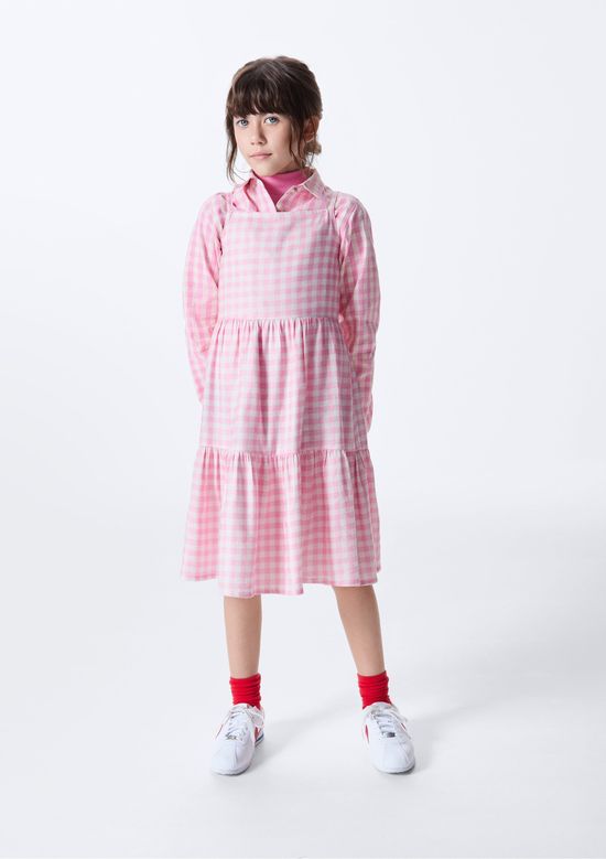 Foto do produto: Vestido Infantil Midi Fio Tinto Xadrez - Rosa