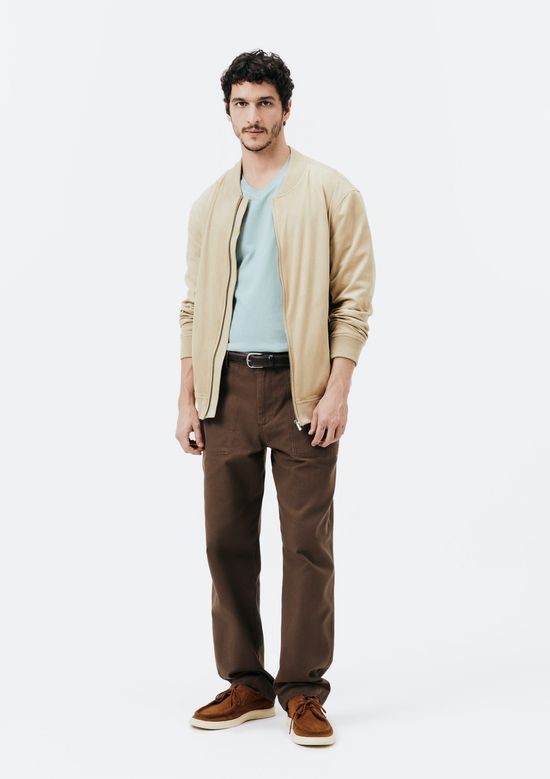 Foto do produto: Camiseta Básica Masculina Slim Gola V Em Malha Flamê - Verde