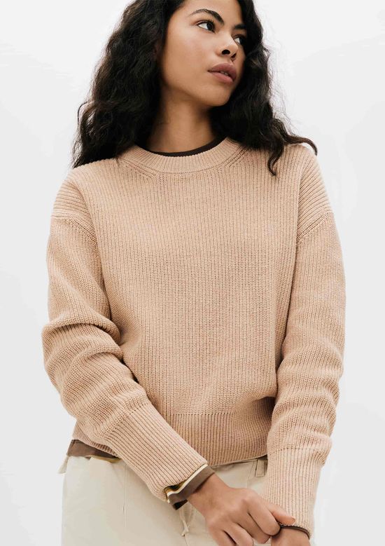 Foto do produto: Blusão Feminino Em Tricô de Algodão - Salmão