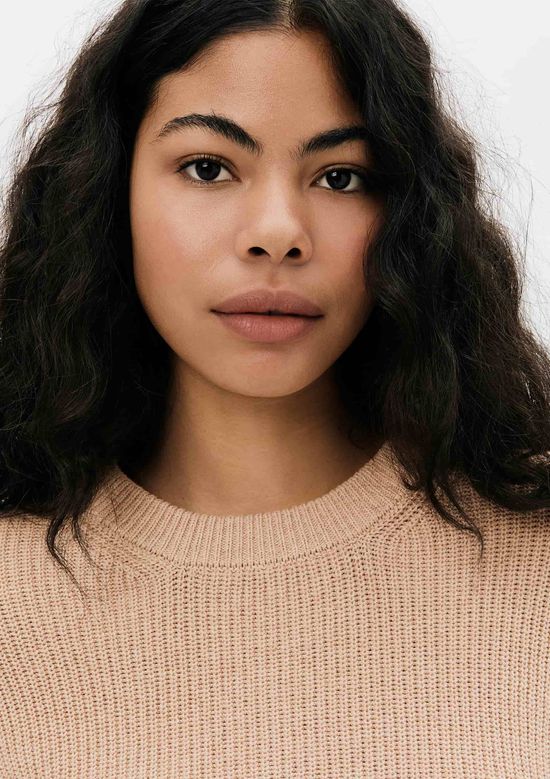 Foto do produto: Blusão Feminino Em Tricô de Algodão - Salmão