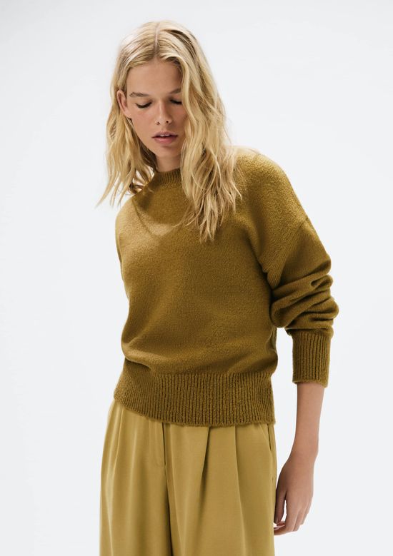 Foto do produto: Blusão Básico Feminino Em Tricô - Caqui