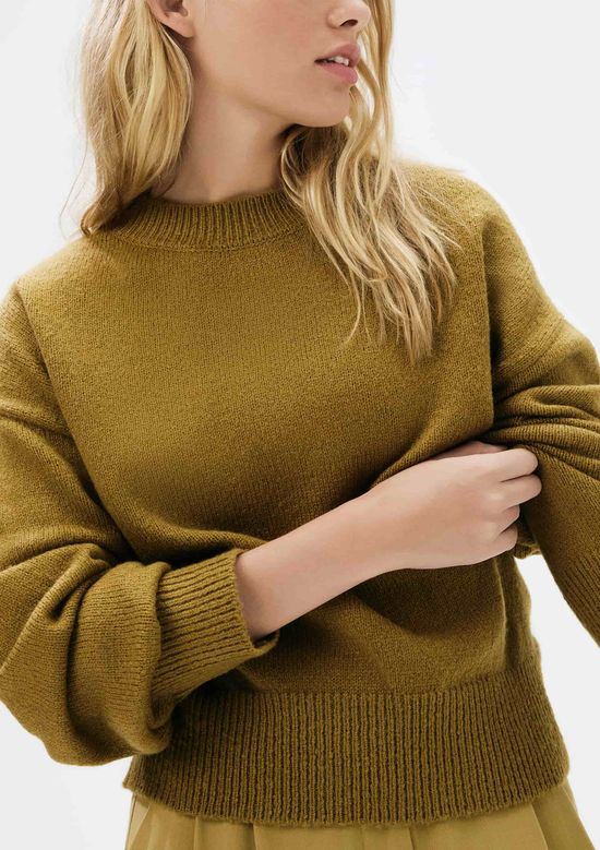 Foto do produto: Blusão Básico Feminino Em Tricô - Caqui