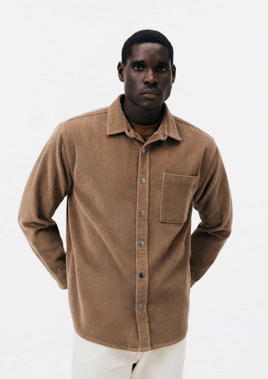 Foto do produto: Jaqueta Masculina Overshirt Em Veludo Cotelê - Marrom