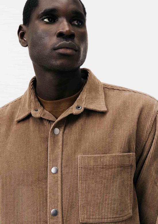 Foto do produto: Jaqueta Masculina Overshirt Em Veludo Cotelê - Marrom