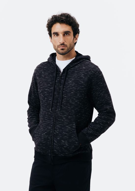 Foto do produto: Jaqueta Masculina Em Moletom Jet Peluciado - Preto