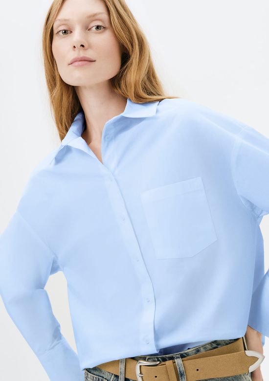 Foto do produto: Camisa Feminina Manga Longa Oversized - Azul