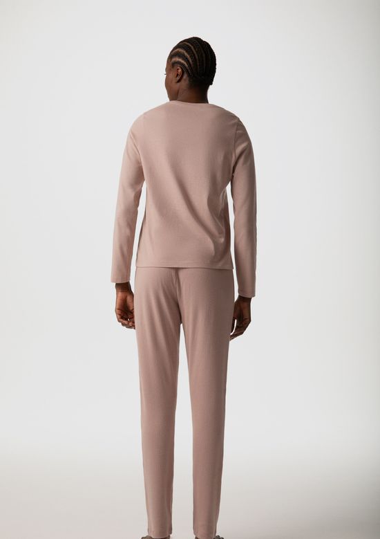Foto do produto: Pijama Longo Feminino Decote V - Rosa