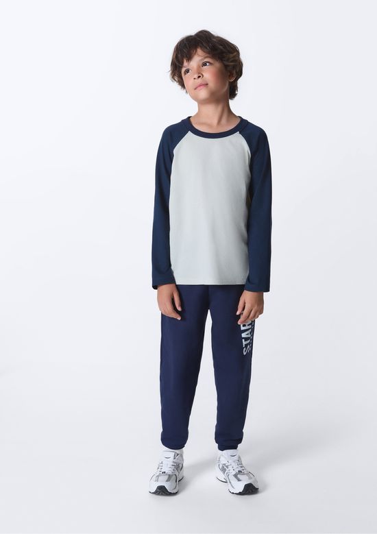 Foto do produto: Conjunto Infantil Menino Moletinho Jogger - Azul