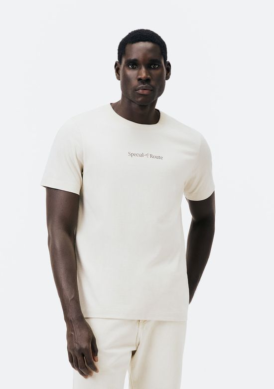 Foto do produto: Camiseta Masculina Comfort Com Estampa - Bege