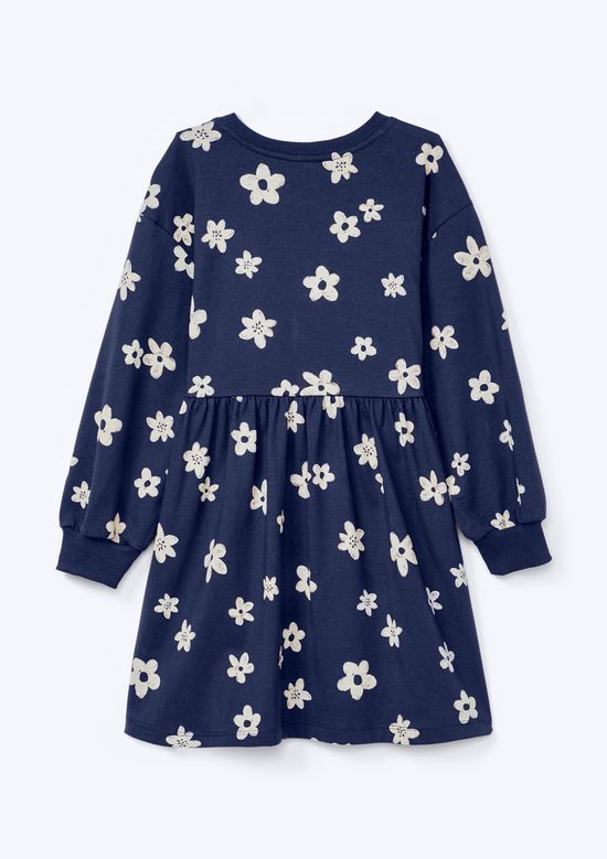 Foto do produto: Vestido Infantil Manga Longa Estampado - Azul