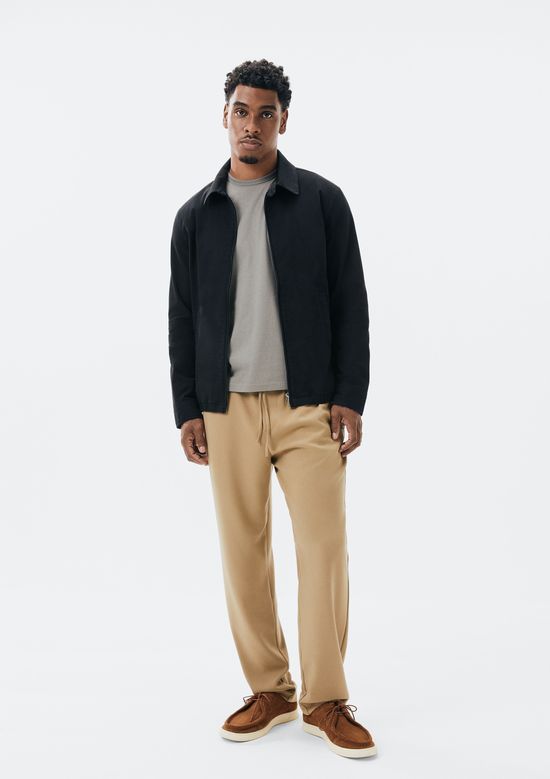 Foto do produto: Jaqueta Masculina Harrington Com Gola Em Veludo - Preto