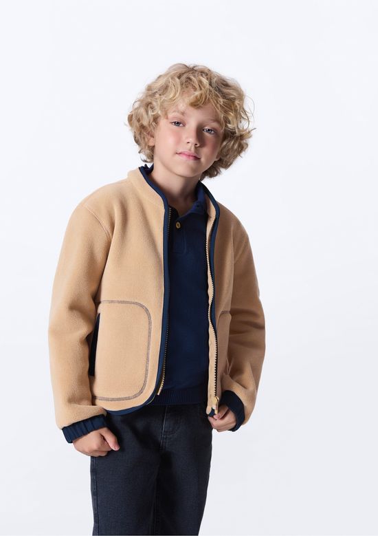Foto do produto: Jaqueta Infantil Gola Alta - Marrom